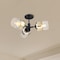 Designers Fountain Gatsby 20.5 in. 3-Light Matte Black Mid-Century Modern Semi Flush Mount with Gold Ombre Shades D306M-3SF-MB - alternate 6